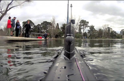 HMS Triumph Subcam view of the jetty