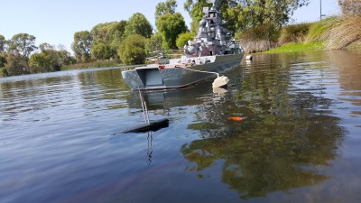 USS Scorpion going astern of PTG