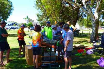 Members of the cycling club