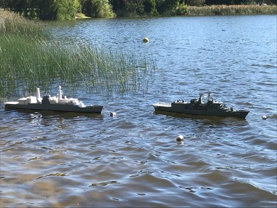 Brilliant and Toowoomba at anchor