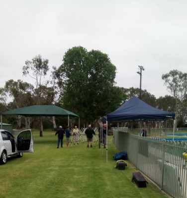 marquee setup commences early Sat morning