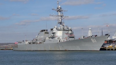 USS WINSTON S. CHURCHILL alongside Portsmouth Naval Base, UK.