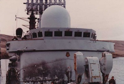Cardiff after firing Sea Dart 1982.jpg