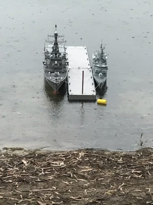 Roosevelt and Ardent using the docks