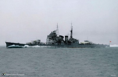 IJNS Takao was the lead vessel in the Takao-class heavy cruisers, active in World War II with the Imperial Japanese Navy