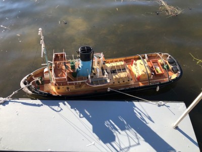 Bob Gilbert's Tug at the wharf.