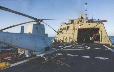 MQ-8B unmanned helicopter on Fort Worth.jpg