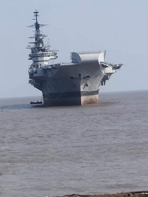 Hermes/Viraat beached in India...awaiting the breakers. There is a British group who were trying to save Hermes. The plan was to have a RN museum and accommodation for homeless veterans. I think, sadly she's beyond saving now. It'll take approximately a month using high tides and winches to drag the hull onto the beach before the cutting starts.