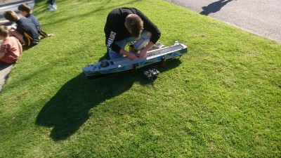 Matt works on his 1/24ish Fairmile