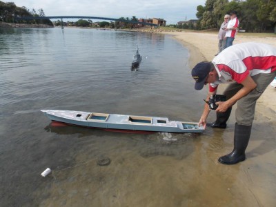 me holding back JPJ while doing some dredging/prop sand blasting....