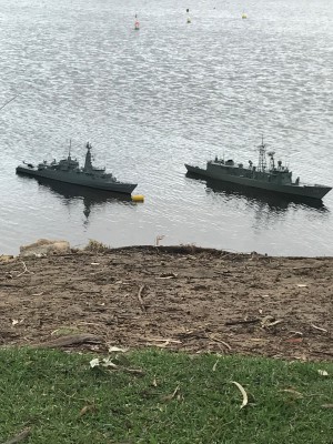 Ardent and Darwin at anchor